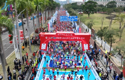 中国电信助力广东江门马拉松比赛 多重科技齐上阵为赛事保驾护航